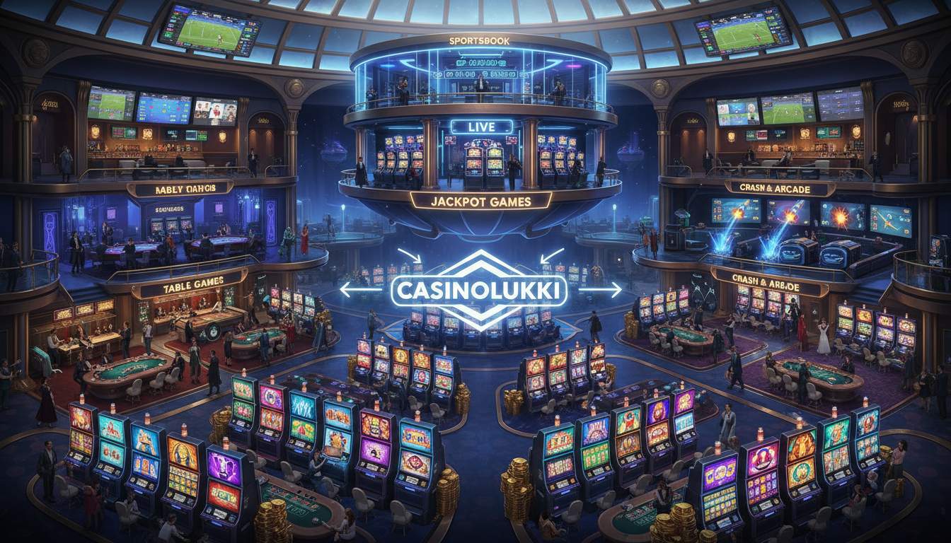 Various game categories at casinoLukki